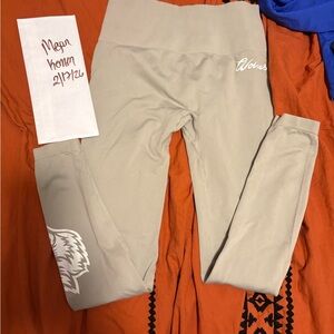 Darc Sport Beige Leggings with White Accents